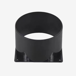 Brida Cuadrada a Redonda de Plástico Negro para Sistemas HVAC, Accesorios de Conexión de Conductos de Aire - Product Image 4