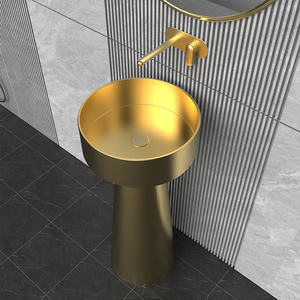 Design moderno creativo in <span class=keywords><strong>acciaio</strong></span> <span class=keywords><strong>inox</strong></span> lavabo personalizzato Hotel piano arte in piedi lavabo personalizzato per alberghi - Product Image 3