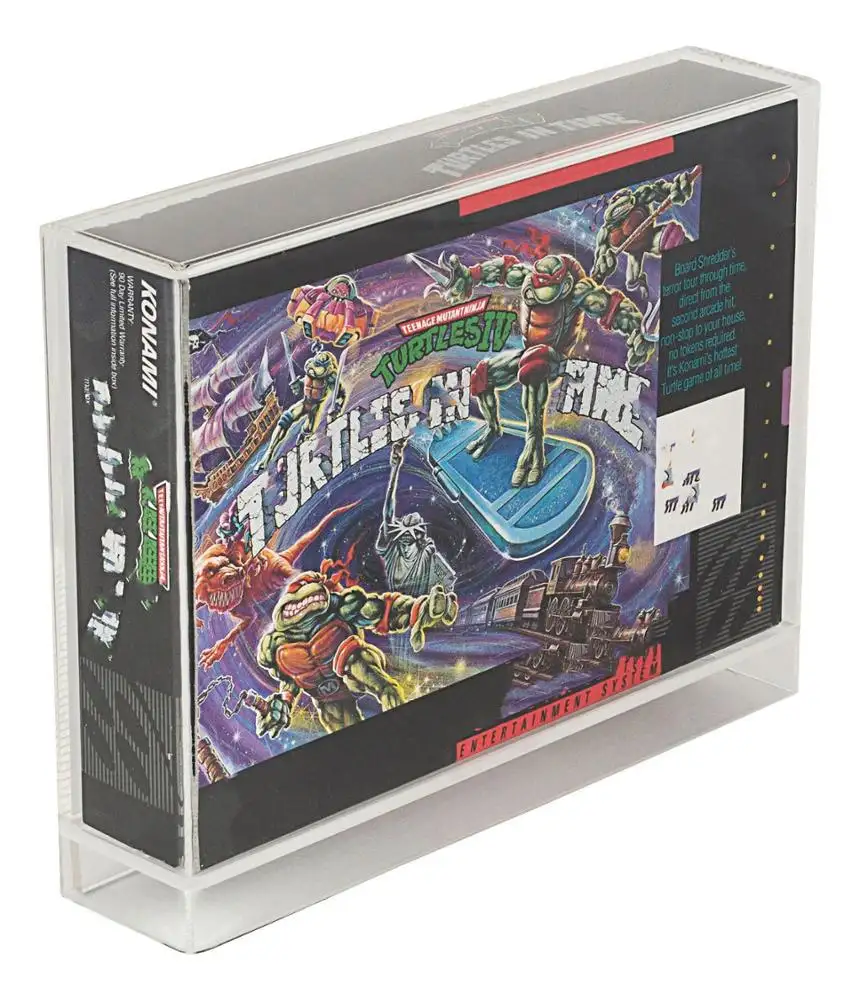 Protector de acrílico para SNES N64, caja de exhibición de videojuegos en caja