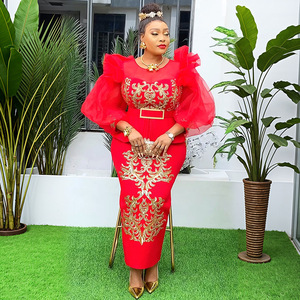 Donne africane taglie forti abiti da sera festa di nozze di lusso 2025 abito di paillettes Bodycon sirena Dashiki Ankara Africa <span class=keywords><strong>abbigliamento</strong></span> - Product Image 3