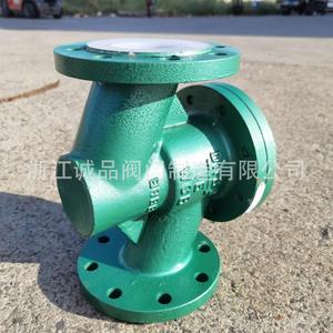 วาล์วตรวจสอบแบบแมนนวลเคลือบ PTFE รุ่น H41F46-16 โครงสร้างเหล็กหล่อและสแตนเลส ดีไซน์ไดอะแฟรมสำหรับสื่อของเหลวและก๊าซ - Product Image 3