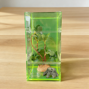 Jarrón Geométrico Grande de Acrílico con Perforaciones Magnéticas para Puerta, Soporte para Suculentas y Plantas Aéreas, Elegante Decoración de Escritorio para el Hogar - Product Image 1