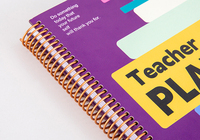 Planificateur de cours de professeur à couverture rigide A5 avec logo personnalisé, fournitures de bureau scolaire, agenda en papier, carnet de notes