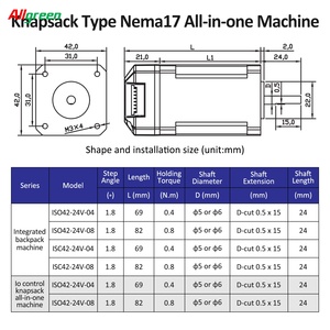มอเตอร์ Allgreen 24V 1.2A 1000PPR 2 เฟส Nema17 แบบรวมไดรเวอร์ในตัว 0.4/0.8 นิวตันเมตร มอเตอร์สเต็ปเปอร์แบบวงปิดสำหรับระบบอัตโนมัติ - Product Image 5