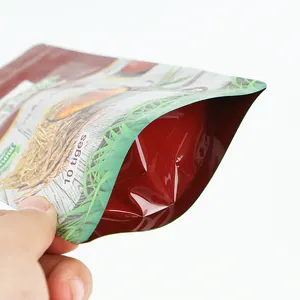 Sac d'emballage de chocolat de thé de casse-croûte de feuille d'aluminium imprimé personnalisé bonbons sacs d'emballage debout de poche de thé de café