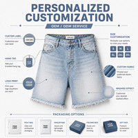 Shorts en jean rétro américains pour hommes avec logo personnalisé OEM, style hip-hop, coupe ample, jambe large, délavés, fabriqués par une usine professionnelle