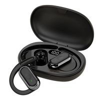 Écouteurs sans fil à clip d'oreille, réduction active du bruit (ANC), étanches IPX6, contrôle tactile LED, 6 heures d'autonomie