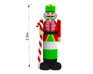 Décoration de Noël gonflable WINSUN en forme de casse-noisette, en tissu Oxford, certifiée CE, logo personnalisé, pour extérieur, jardin, fêtes - Product Image 6