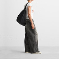 Jeans pour hommes surdimensionnés de haute qualité personnalisés en usine, style hip-hop, pantalon baggy, jambe large, lavage à la pierre, jeans en gros