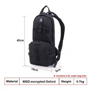 Mochila de agua de muestra gratuita con bolsa de agua de 2.5L para deportes al aire libre, montañismo y ciclismo, mochila de camuflaje para los hombros. - Product Image 5