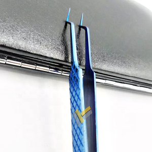 คีมหนีบขนตาเพชรอเนกประสงค์แบบพรีเมี่ยมแหนบปลายแหลมทำจากเหล็กพลาสม่าสีน้ำเงินเข้มปรับแต่งโลโก้ได้ตามต้องการ - Product Image 6