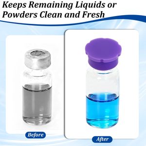 Bouchons de flacons en silicone multicolores personnalisés, étanches et réutilisables, pour la vente en gros OEM de bouteilles de peptides de haute qualité - Product Image 5