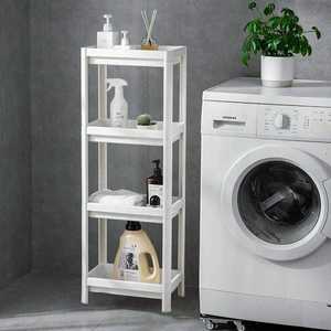 Estante Esquinero de Plástico Extraíble con Ruedas para Almacenamiento en Sala de Estar, Baño o <span class=keywords><strong>Cocina</strong></span> - Product Image 1