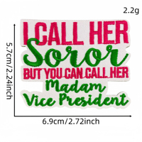 Patch brodé thermocollant rose et vert contrastant avec slogan anglais, emblème de la fraternité pour la décoration de vêtements et sacs