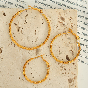 <b>Hoop</b> Earrings For Women Gold Silver Twist Design <b>Large</b> Size Fashion Jewelry - Product Image 3