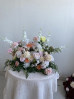 Décoration florale de style jardin en soie de luxe, de haute qualité et durable, fleurs artificielles pour centre de table de mariage et allée
