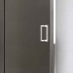 Mampara de Ducha Esquinera Moderna Kamalu K410NS 130x70 con Lateral Fijo de 70cm, Altura de 180cm, Marco de Aluminio y Cristal Opaco para Baño - Product Image 5