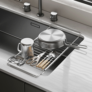 Évier de cuisine au-dessus de l'évier égouttoir égouttoir panier égouttoir à vaisselle rétractable - Product Image 4