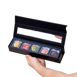 Caja Rectangular de Papel Rígido con Ventana y 5 Compartimentos, Hecha a Mano, de Alta Gama, Reciclable, para Regalos de San Valentín, Ferrero Rocher - Product Image 2