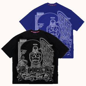 Uxurious-Camiseta <span class=keywords><strong>de</strong></span> alta calidad, camisa <span class=keywords><strong>de</strong></span> manga corta con bordado rápido - Product Image 3