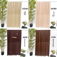 Kain Sutra Susu Elastis (Polyester) Warna Maillard untuk Dekorasi Pernikahan, Warna Cokelat Kopi, untuk Langit-langit Lorong dan Latar Belakang Area Sambutan