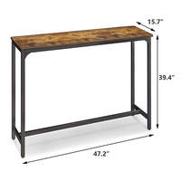 Comptoir de Bar de conception industrielle, bureau en métal robuste, Table de Bar longue, vente de meubles commerciaux antiques en fer de 47 pouces