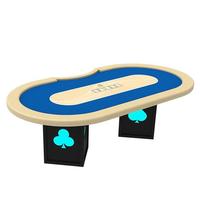 Lucky YH — Texas Hold'em Poker 240/260cm, Table avec jambes légères de luxe, utilisé dans le Casino électronique, Texas Hold'em
