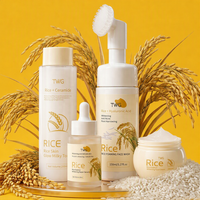 TWG Marque Privée Ensemble de Soins du Visage au Riz Hydratant Éclaircissant, Sérum Lavant, Tonique au Riz et Crème Blanchissante