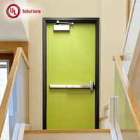 Porte coupe-feu simple en acier galvanisé homologuée UL, 30/60/120 min, cadre démontable, garantie 3 ans, design postmoderne pour le commerce de détail