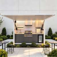 SUBEI Draagbare Waterdichte BBQ Grill Roldeur RVS Keukenmeubel voor Tuin, Hotel, Strand & Kamperen