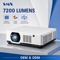 Projecteur laser professionnel 7200 lumens WUXGA 3LCD 1920x1200 avec déplacement de lentille pour salle de conférence et auditorium