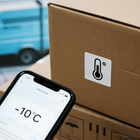 Étiquette de capteur RFID sans fil pour la logistique médicale et les applications logistiques de la chaîne du froid