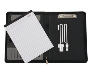 แฟ้มเอกสารหนังซิป Lork A4 สำหรับธุรกิจ พร้อมที่ชาร์จแบตสำรอง ที่ใส่ปากกา/โทรศัพท์ ได้รับการรับรองมาตรฐาน CE รับผลิตตามแบบ - Product Image 3