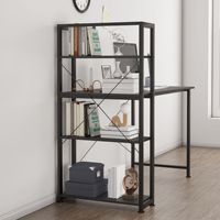 Bureau d'art en fer et étagère combinaison tout-en-un de bureau à domicile