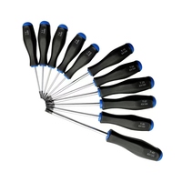 Jeu de tournevis Torx professionnel manuel multifonction Qixin Torque avec poignée en plastique confortable, noir, 11 pièces