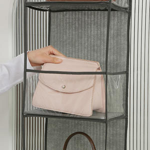 Door Hanging Organizer with 4&6-Shelf Wall Mount Fabric Cloth <b>Storage</b> for Handbags & Sundries Pockets Hanging <b>Storage</b> - Product Image 3