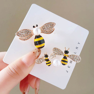 かわいい蜂のブローチピン<span class=keywords><strong>2026</strong></span>ファッションジュエリーラインストーン昆虫ブローチ女性のバッジラペルピン卸売 - Product Image 1