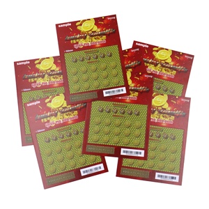 Eco-Friendly <b>Scratch</b> Card Strengths Suppliers Matte Lamination Custom Lottery Printing Double <b>Scratch</b> Off Lottery Tickets - Product Image 3