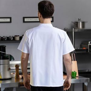 เสื้อโค้ทสีชมพู แจ็คเก็ตหรูหรา ชุดร้านอาหารระดับพรีเมียม ชุดเชฟราคาถูก - Product Image 3