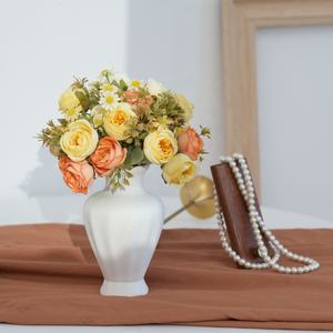 Centrotavola fiori artificiali matrimonio arco palla rosa mazzo di fiori artificiali una singola perla fiore di simulazione - Product Image 5