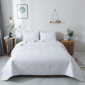 Colcha de algodón blanca para Hotel, colchas bordadas, fabricante - Product Image 1