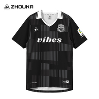 Maillot de Football Rétro à Sublimation Complète, Personnalisé sur Mesure (OEM) avec Logo Sponsor, Tenue d'Équipe Vintage avec Col