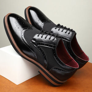 Nouvelles Chaussures Habillées en Cuir Respirant pour Hommes 2026, à Bout Pointu et Lacets, Disponibles en Grandes Tailles - Product Image 2