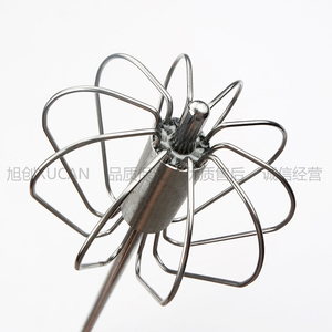 Sbattitore per uova in acciaio inossidabile a mano strumento da cucina semi automatico eco-friendly in metallo frullino per uova - Product Image 4