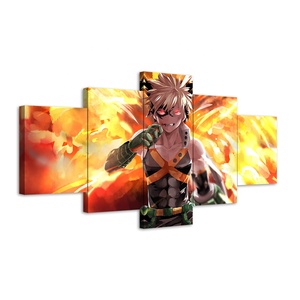 โปสเตอร์อนิเมะอนิเมะอะนิเมะของฉัน,<span class=keywords><strong>Bakugo</strong></span> โปสเตอร์ภาพวาดตกแต่งบ้านทำจากผ้าใบสไตล์ญี่ปุ่น5ชิ้น - Product Image 1