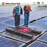 Robot de nettoyage automatique de panneaux solaires à brosse électrique pour l'entretien des fermes photovoltaïques industrielles – Équipement de nettoyage solaire
