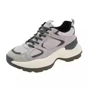 Baskets à lacets pour femme de style coréen, semelle intérieure en maille d'été, recommandées sur <span class=keywords><strong>TikTok</strong></span>, couleur unie, tendance mode à enfiler pour la marche - Product Image 6