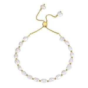 Wholesale Natural Freshwater <b>Pearl</b> <b>Bracelet</b> Sterling <b>Silver</b> 925 Gold Plated Jewelry <b>Pearl</b> <b>Bracelet</b> - Product Image 3