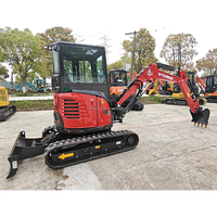Mini-excavatrice hydraulique sur chenilles compacte Yanmar Vio35 de 3,5 tonnes, d'occasion, avec chenilles en caoutchouc de haute qualité