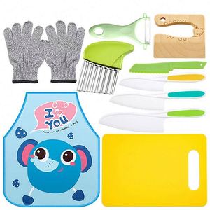 Juego de Cuchillos de Cocina para Niños, Cuchillo de Plástico con Bordes Dentados, Cuchillo para Niños Pequeños, Cortador Ondulado, Pelador de Patatas, Tabla de Cortar - Product Image 6